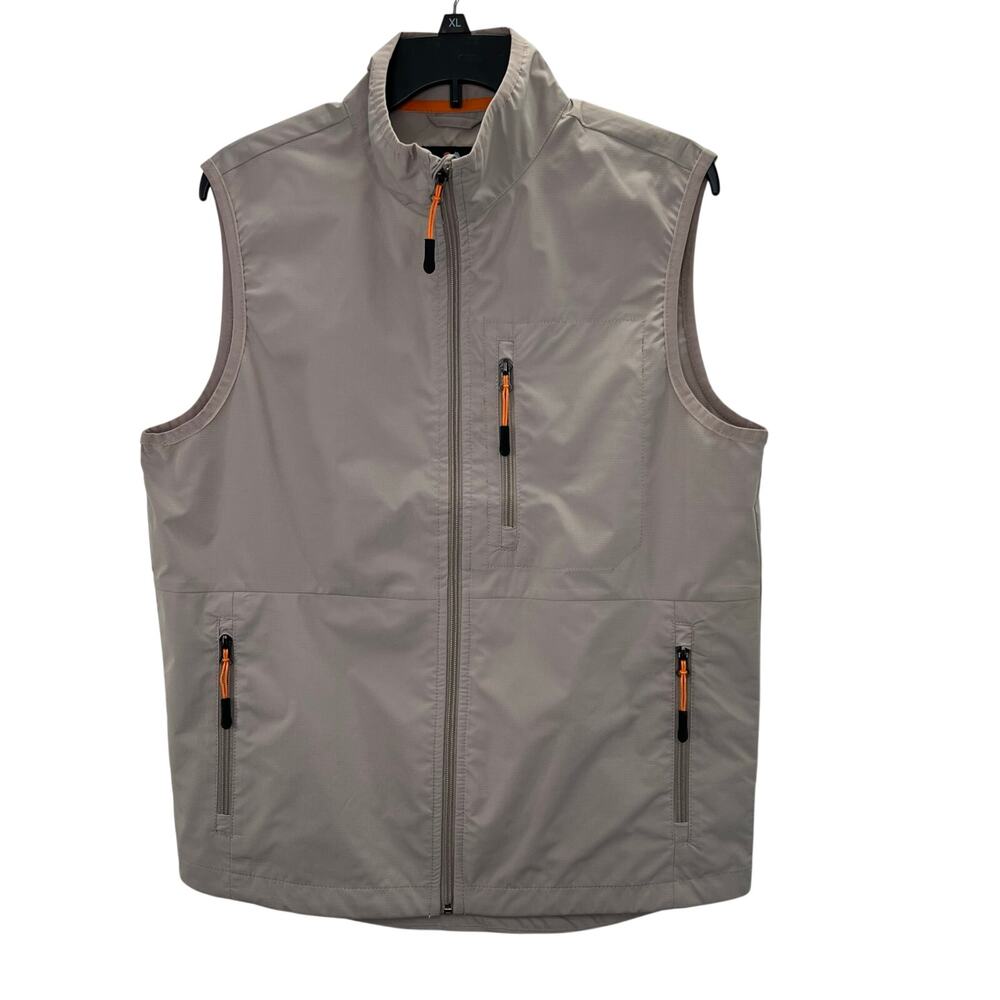 Mountain and Isles Vest S Men Outdoor Hiking Fishing Quick Dry Full Zip Tan